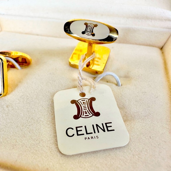 122 Celine Vintage Logo Cufflinks - Picture 2 of 4